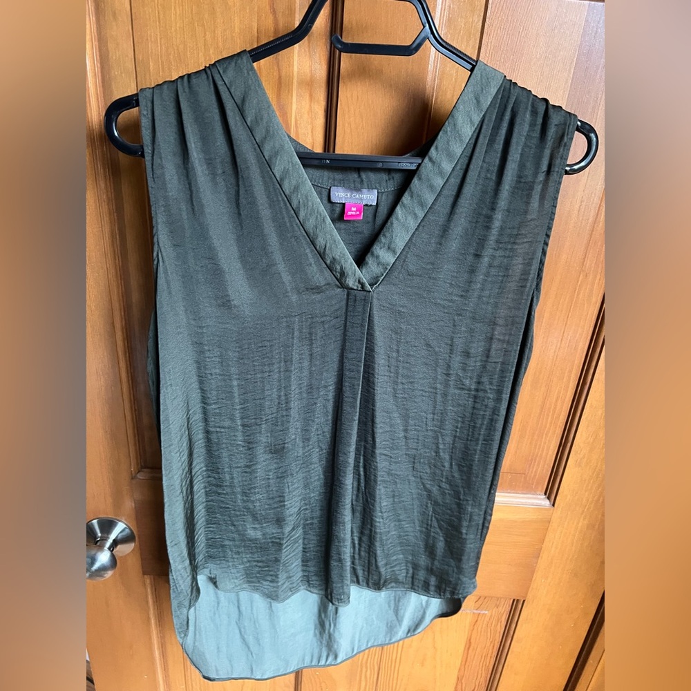 Vince Camuto Women's Olive Green Top